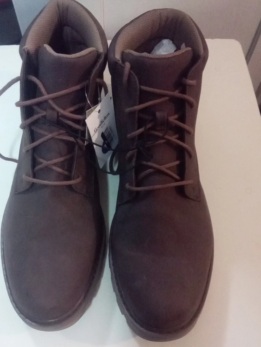 Goodfellow Men's Brown Casual Lace-Up Boots Sz 13 NWT $60 Maynard Memory Foam